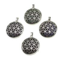 Gemstone Pendants Jewelry with Zinc Alloy Round Sold By PC