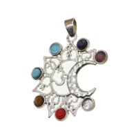 Gemstone Pendants Jewelry with Zinc Alloy mixed colors Sold By PC