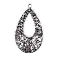 Tibetan Style Pendants, Teardrop, antique silver color plated, vintage & Unisex & hollow, nickel, lead & cadmium free, 30x52mm, Sold By PC