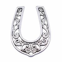Tibetan Style Pendants, Horseshoes, antique silver color plated, vintage & Unisex, nickel, lead & cadmium free, 39x50mm, Sold By PC