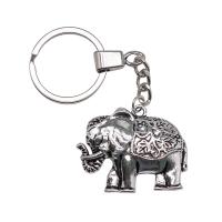 Tibetan Style Key Clasp, Elephant, plated, vintage & Unisex, more colors for choice, nickel, lead & cadmium free, 42x64mm, Sold By PC