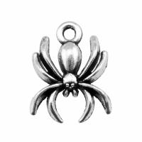 Zinc Alloy Animal Pendants Spider antique silver color plated vintage & Unisex nickel lead & cadmium free 15mm Sold By PC
