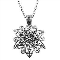 Zinc Alloy Jewelry Necklace with 1.97Inch extender chain Flower plated vintage & Unisex & hollow nickel lead & cadmium free Sold By PC