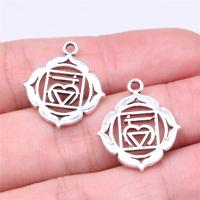 Tibetan Style Hollow Pendants, antique silver color plated, vintage & Unisex, more colors for choice, nickel, lead & cadmium free, 23x19mm, Sold By PC