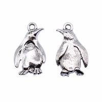 Tibetan Style Animal Pendants, Penguin, antique silver color plated, vintage & Unisex, nickel, lead & cadmium free, 12x20mm, Sold By PC