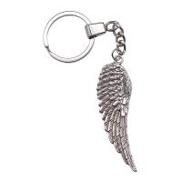 Zinc Alloy Key Clasp Wing Shape antique silver color plated vintage & Unisex nickel lead & cadmium free Sold By PC