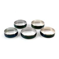Brass Finger Ring, Donut, platinum color plated, Unisex & different size for choice & change their color according to the temperature, green, nickel, lead & cadmium free, 6mm, 100PCs/Box, Sold By Box