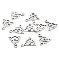 Tibetan Style Pendants, Triangle, antique silver color plated, Unisex & hollow, nickel, lead & cadmium free, 16x14mm, Approx 10PCs/Bag, Sold By Bag