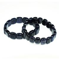 Natural Blue Goldstone Bracelets, Blue Sandstone, Unisex & different size for choice, blue, Length:Approx 7.09 Inch, Sold By PC