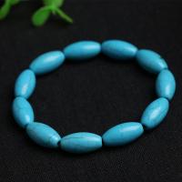 turquoise synthétique bracelet, poli, styles différents pour le choix & pour femme, bleu turquoise, Longueur:Environ 6.69 pouce, Vendu par PC