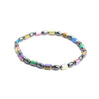 Hématite bracelet de cheville, poli, unisexe, multicolore, 14x5mm, Longueur:Environ 7.87 pouce, Vendu par PC