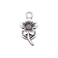 Zinc Alloy Flower Pendants silver color plated fashion jewelry silver color nickel lead & cadmium free Sold By PC