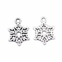 Tibetan Style Pendants, Snowflake, silver color plated, fashion jewelry, silver color, nickel, lead & cadmium free, 15x11mm, Sold By PC