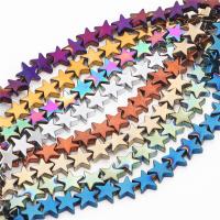 Non Magnetic Hematite Beads, Star, plated, DIY, more colors for choice, 4-8mm, Sold By Bag