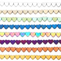 Non Magnetic Hematite Beads, Heart, plated, DIY, more colors for choice, 4-10mm, Sold By Bag