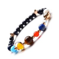 Gemstone Bracelets, Round, different materials for choice & Unisex, 4mm, 6mm, 8mm, 10mm, Length:Approx 7.3 Inch, Sold By PC