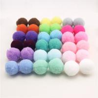 Polyester Yarns Pom Pom Kit, Round, random style & DIY & different size for choice, mixed colors, Sold By PC