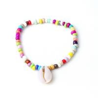 Fashion Jewelry Anklet, Resin, for woman, multi-colored, Length:Approx 7.87 Inch, Sold By PC