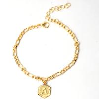 Tibetan Style Anklet, with 1.96 inch extender chain, gold color plated, for woman, Length:Approx 7.87 Inch, Sold By PC