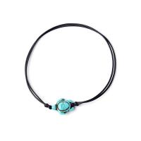Fashion Jewelry Anklet Wax Cord with turquoise Adjustable & for woman blue Length Approx 7 Inch Sold By PC