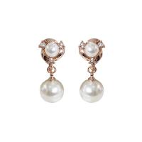 Tibetan Style Drop Earrings, with Plastic Pearl, different styles for choice & for woman & with rhinestone, more colors for choice, nickel, lead & cadmium free, 26.30x10.60mm, Sold By Pair