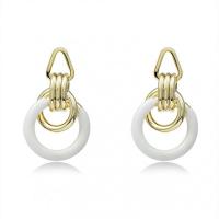 Brass Drop Earring, 14K gold plated, fashion jewelry & for woman & enamel, more colors for choice, nickel, lead & cadmium free, 39x23mm, Sold By Pair