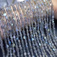 Perles Pierre de lune, Moonstone, Irrégulière, poli, DIY, gris, Vendu par 38 cm brin