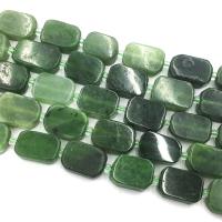 Jasper sten Bead, DIY, grön, 10x14mm, Såld Per 39 cm Strand