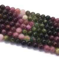 Turmalin Perle, poliert, DIY, gemischte Farben, 6mm, verkauft per ca. 39 cm Strang