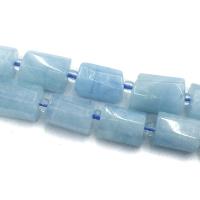 Aquamarin Perle, Rechteck, DIY, blau, 8x11mm, verkauft per ca. 39 cm Strang