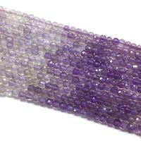 Natürliche Amethyst Perlen, Quadrat, DIY & facettierte, violett, 4mm, verkauft per ca. 39 cm Strang