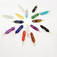 Quartz Gemstone Pendants with Brass high quality plated fashion jewelry & DIY Sold By PC