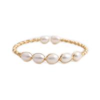 Freshwater Cultured Pearl Bracelet, Brass, gold color plated, different styles for choice, nickel, lead & cadmium free, Length:7.09 Inch, Sold By PC