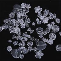 Perles acryliques transparentes, Acrylique, DIY, blanc, Vendu par sac