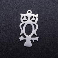 Stainless Steel Animal Pendants 201 Stainless Steel Owl Vacuum Ion Plating fashion jewelry & polished & DIY Sold By Bag