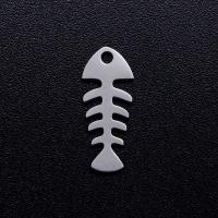 Stainless Steel Pendants 201 Stainless Steel Fish Bone Vacuum Ion Plating fashion jewelry & polished & DIY Sold By Bag