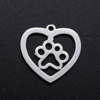 Stainless Steel Heart Pendants, 201 Stainless Steel, Vacuum Ion Plating, fashion jewelry & polished & DIY, more colors for choice, 15.50x15mm, 5PCs/Bag, Sold By Bag