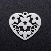 Stainless Steel Heart Pendants, 201 Stainless Steel, Vacuum Ion Plating, fashion jewelry & polished & DIY, more colors for choice, 16x15mm, 5PCs/Bag, Sold By Bag
