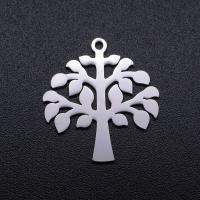 Stainless Steel Pendants, 201 Stainless Steel, Tree, Vacuum Ion Plating, fashion jewelry & polished & DIY, more colors for choice, 22x20mm, 5PCs/Bag, Sold By Bag