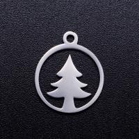 Stainless Steel Pendants 201 Stainless Steel Christmas Tree Vacuum Ion Plating fashion jewelry & polished & DIY Sold By Bag