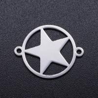 Stainless Steel Connector 201 Stainless Steel pentagram Vacuum Ion Plating fashion jewelry & polished & DIY Sold By Bag