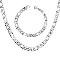 Stainless Steel smycken Ställer, armband & halsband, 304 rostfritt stål, 2 stycken & mode smycken & olika storlek för val & för människan, fler färger för val, Säljs av Ställ