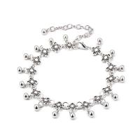 Tibetan Style Anklet, Butterfly, platinum color plated, for woman, Length:Approx 9.05 Inch, Sold By Set