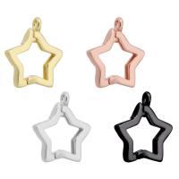 Brass Jewelry Pendants, Star, plated, for woman & hollow, more colors for choice, 13.50x15x2.50mm, Hole:Approx 1mm, Sold By PC