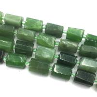 Jasper Stone Beads, with Seedbead, Rectangle, DIY, green, Sold Per Approx 39 cm Strand
