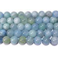 Aquamarin Perle, rund, DIY, gemischte Farben, verkauft per ca. 39 cm Strang