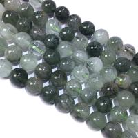 Rutilated Quartz Beads, DIY, green, Sold Per Approx 39 cm Strand
