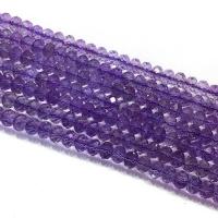 Naturelles perles améthystes, améthyste, abaque, poli, DIY & facettes, violet, 4x6mm, Vendu par Environ 39 cm brin