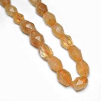 Natural Citrine Beads, polished, DIY & faceted, yellow, 9x13mm, Sold Per Approx 39 cm Strand