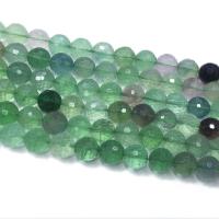 Fluorit Beads, Farverige Fluorite, Runde, du kan DIY & facetteret, blandede farver, Solgt Per Ca. 39 cm Strand